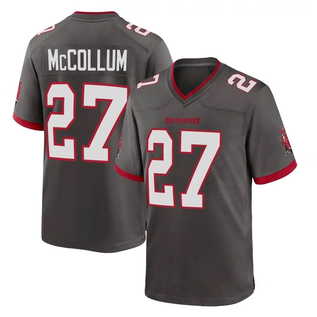 TB.Buccaneers #27 Zyon McCollum Player Pewter Alternate Home Game Odoa Stitched Jerseys