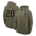 LA.Chargers #20 Cam Hart Player Olive Salute to Service Pullover Hoodies Limited Odoa Stitched Jerseys