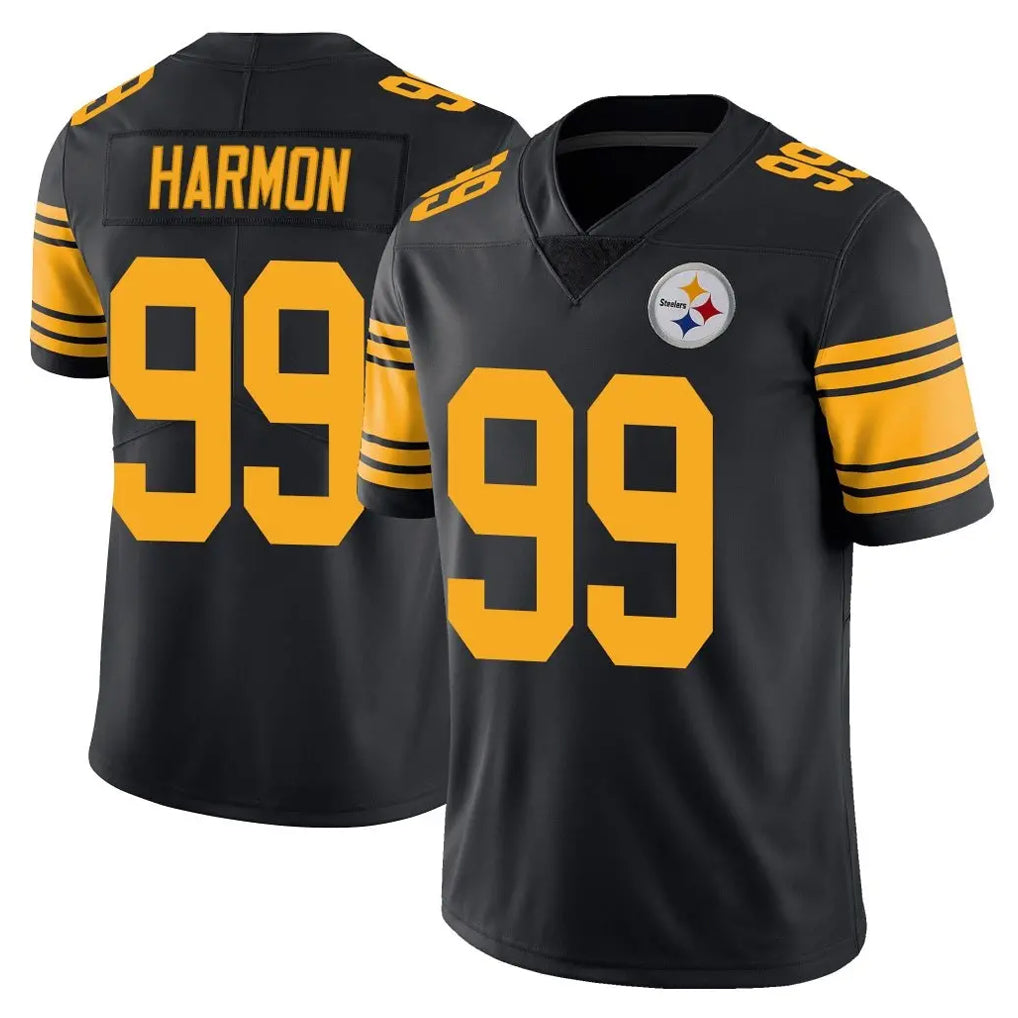 P.Steelers #99 Derrick Harmon Player Black Limited Color Rush Home Game Odoa Stitched Jerseys