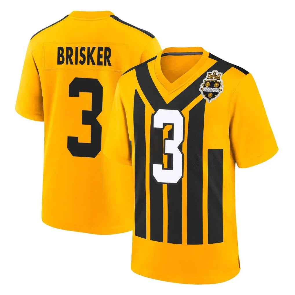 P.Steelers #3 Jaquan Brisker Player Gold Limited 1933 Throwback Home Game Odoa Stitched Jerseys