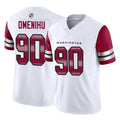 W.Commanders #90 Charles Omenihu Player White Vapor F.U.S.E. Limited Home Game Odoa Stitched Jerseys