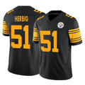 P.Steelers #51 Nick Herbig Player Black Limited 2nd Alternate Vapor F.U.S.E. Home Game Odoa Stitched Jerseys