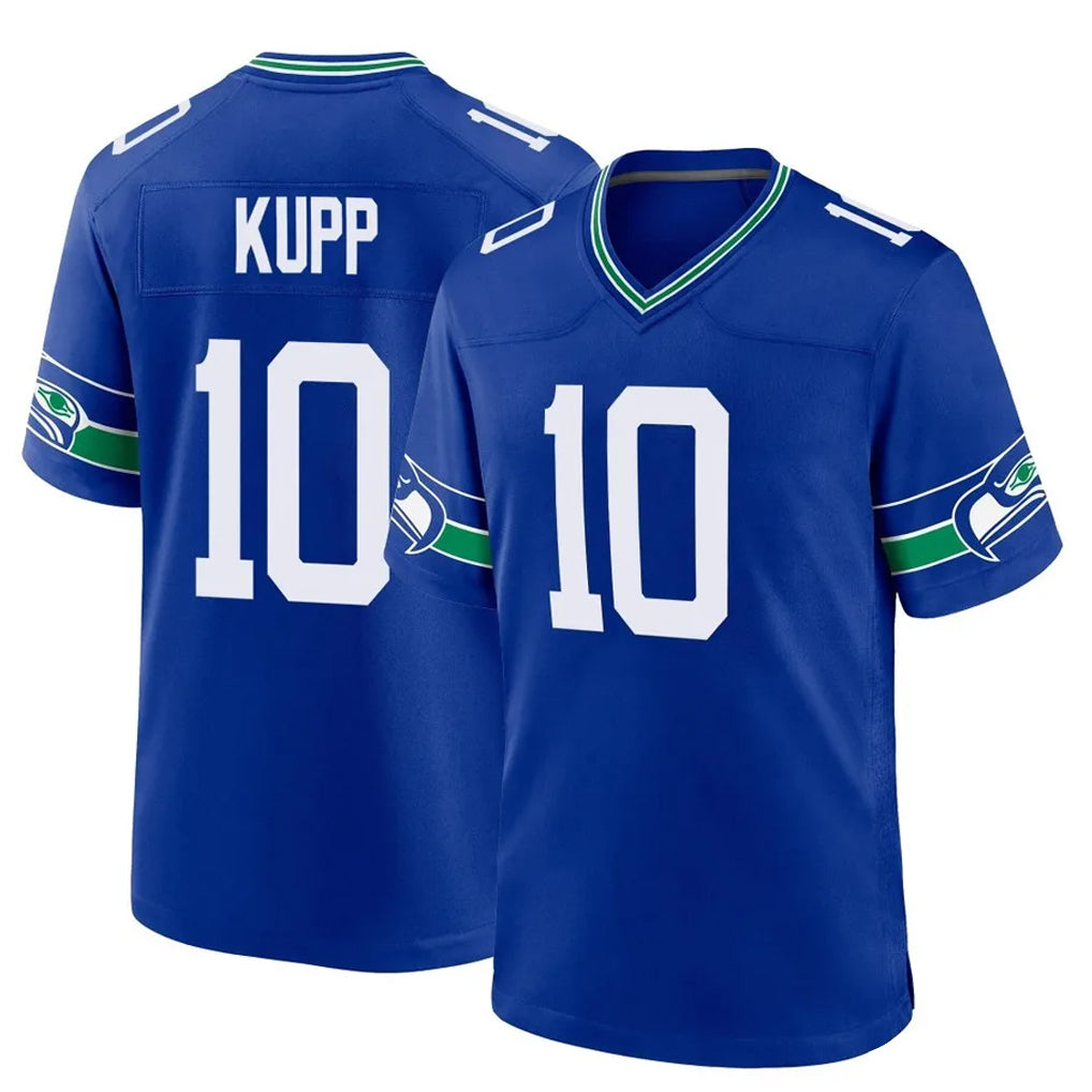 S.Seahawks #10 Cooper Kupp Player Royal Throwback Home Game Odoa Stitched Jerseys