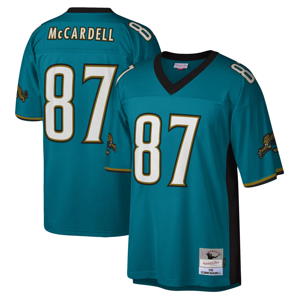 J.Jaguars #87 Keenan McCardell?Player Teal Mitchell & Ness Legacy Home Game Odoa Stitched Jerseys