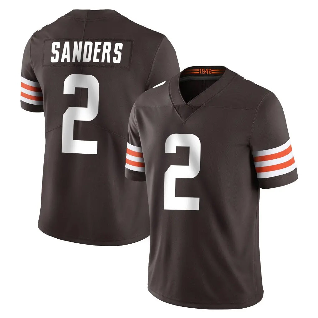 C.Browns #2 Shedeur Sanders Player Brown Color Vapor Untouchable Limited Home Game Odoa Stitched Jerseys