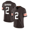 C.Browns #2 Shedeur Sanders Player Brown Color Vapor Untouchable Limited Home Game Odoa Stitched Jerseys