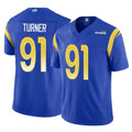 LA.Rams #91 Kobie Turner Player Royal Limited Vapor F.U.S.E. Home Game Odoa Stitched Jerseys