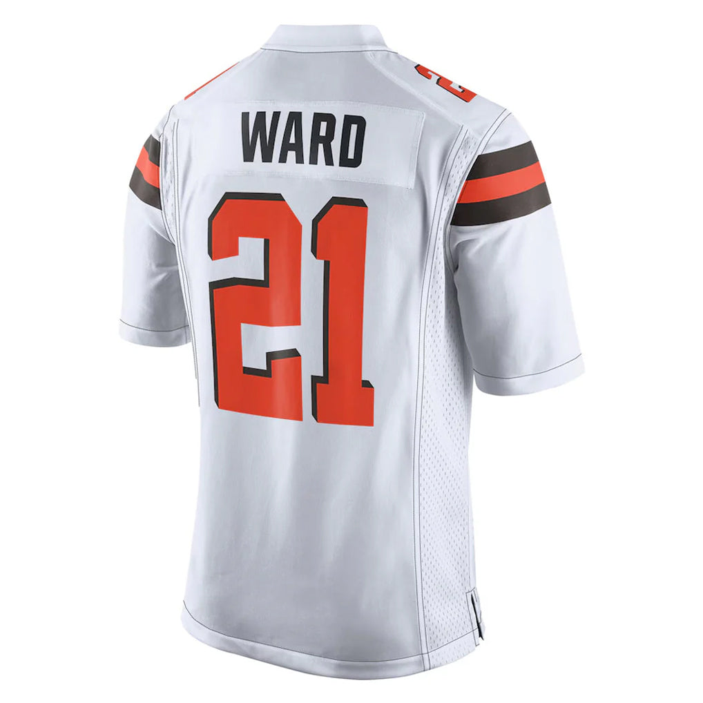 C.Browns #21 Denzel Ward Player White Vapor Limited Home Game Odoa Stitched Jerseys