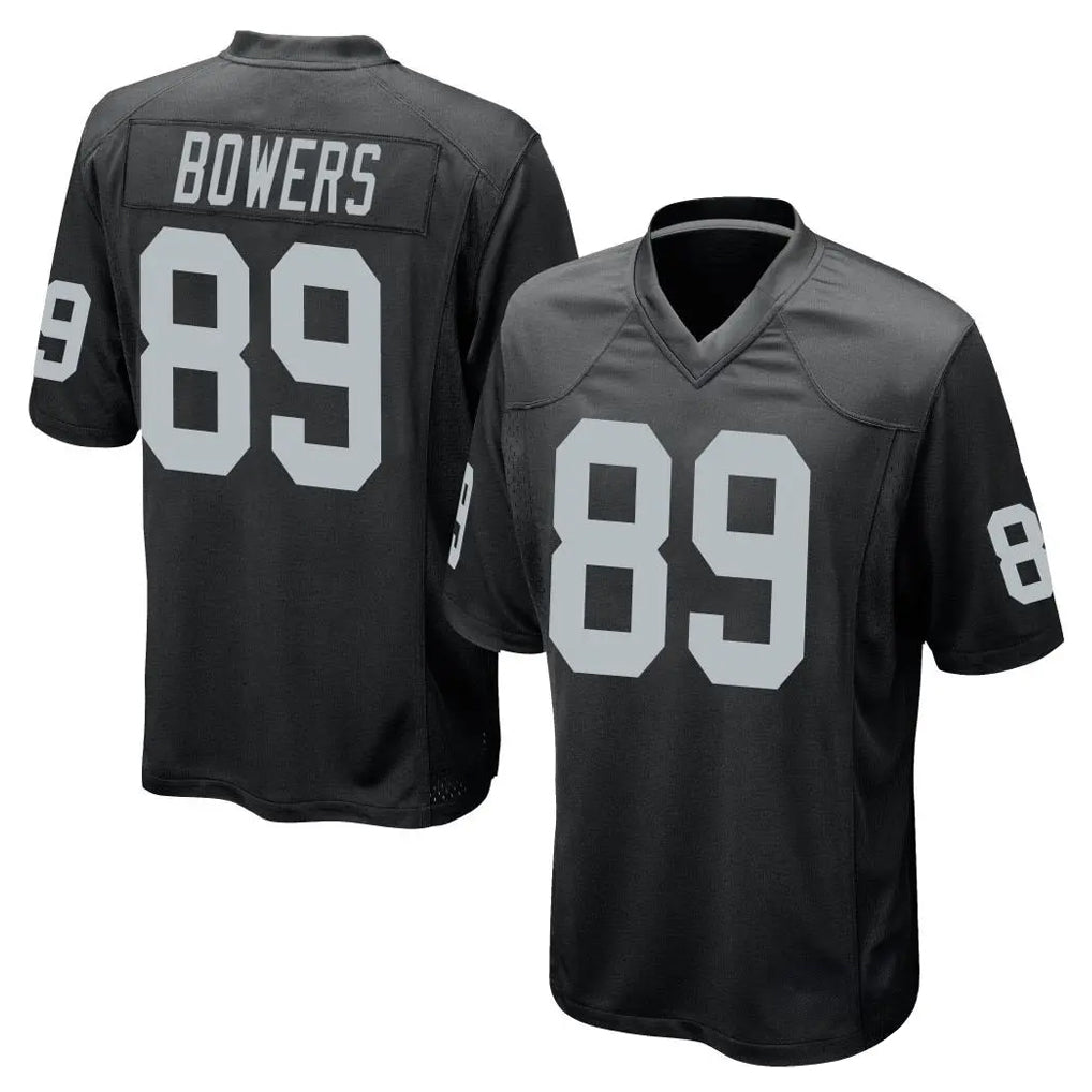 LV.Raiders #89 Brock Bowers Player Black Home Game Odoa Stitched Jerseys