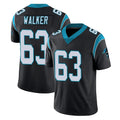C.Panthers #63 Rasheed Walker Player Black Vapor Untouchable Limited Game Odoa Stitched Jerseys (2)
