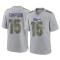 LA.Rams #15 Ty Simpson Player Gray Atmosphere Fashion Home Game Odoa Stitched Jerseys