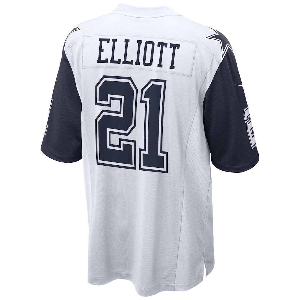 Odoa D.Cowboys #21 Ezekiel Elliott White Team Game Jersey
