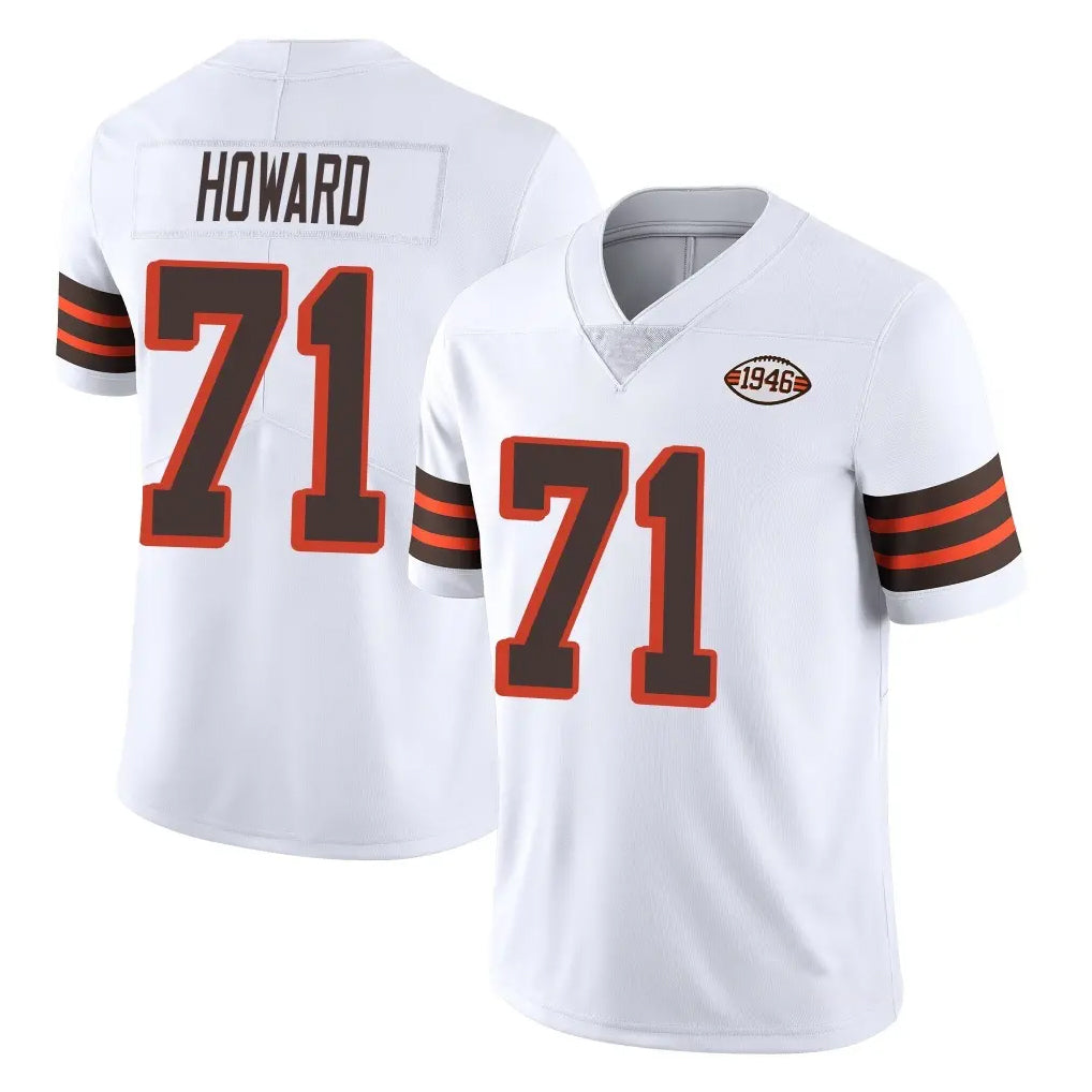 C.Browns #71 Tytus Howard Player White Limited  Vapor 1946 Collection Alternate Game Odoa Stitched Jerseys