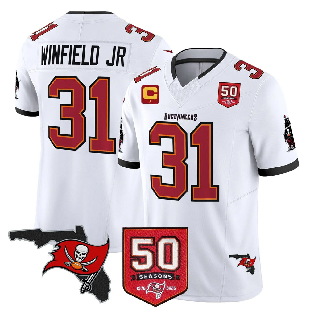 TB.Buccaneers #31 Antoine Winfield Jr. Player White Limited 2026 Season Vapor F.U.S.E. Home Game Odoa Stitched Jerseys