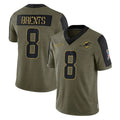M.Dolphins #8 JuJu Brents Player Olive Salute To Service Limited Game Odoa Stitched Jerseys