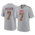 KC.Chiefs #7 Harrison Butker Player Gray Atmosphere Fashion Game Odoa Stitched Jerseys