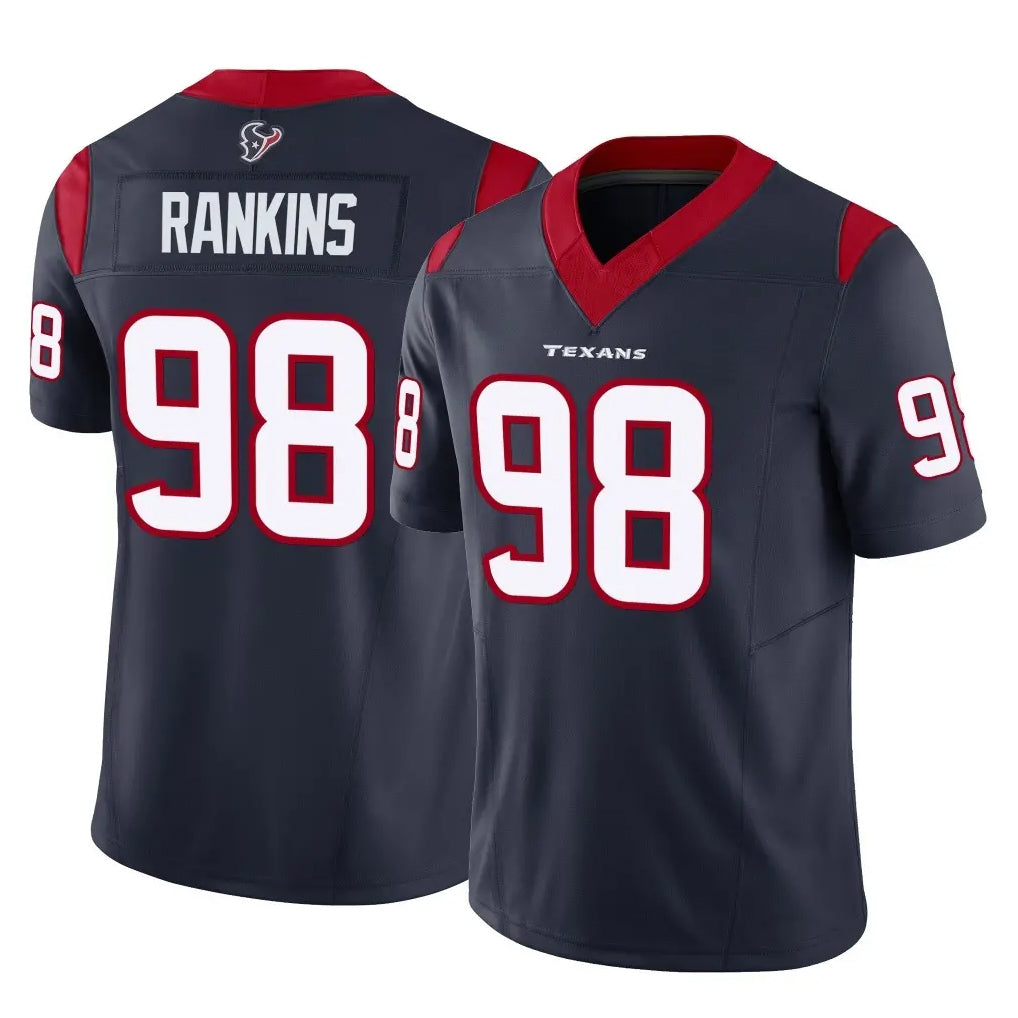 H.Texans #98 Sheldon Rankins Player Navy Limited Vapor F.U.S.E. Home Game Odoa Stitched Jerseys