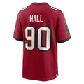 Odoa TB.Buccaneers #90 Logan Hall Red Game Player Jersey