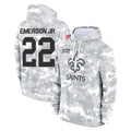 NO.Saints #22 Martin Emerson Jr. Player Arctic Camo Salute to Service Pullover Hoodies Limited Game Odoa Stitched Jerseys