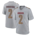 W.Commanders #2 Amik Robertson Player Gray Atmosphere Fashion Home Game Odoa Stitched Jerseys