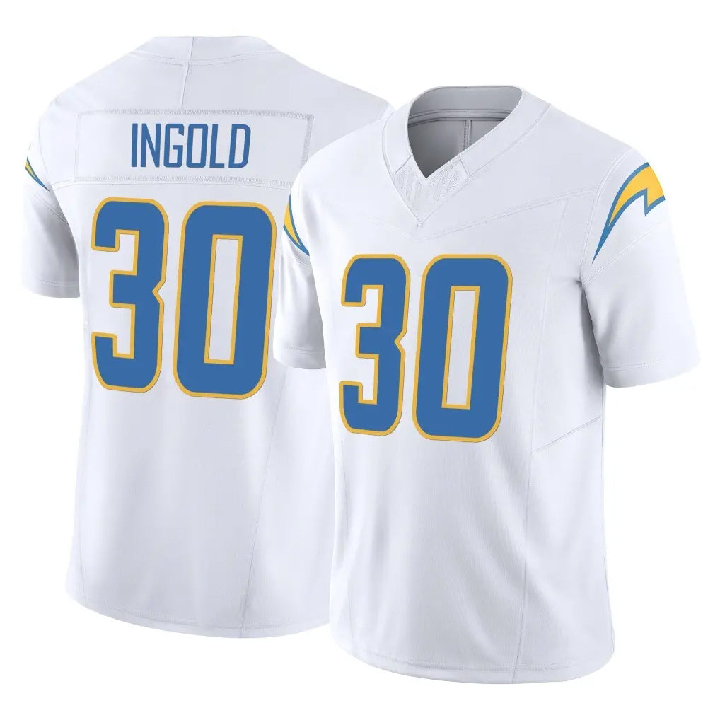 LA.Chargers #30 Alec Ingold Player White Limited Vapor F.U.S.E. Home Game Odoa Stitched Jerseys