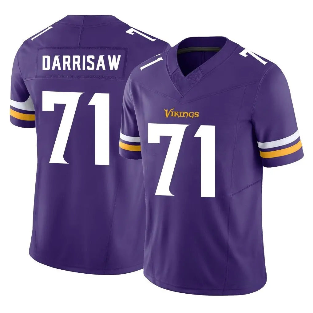 M.Vikings #71 Christian Darrisaw Player Purple Limited Vapor F.U.S.E. Home Game Odoa Stitched Jerseys