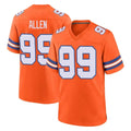 D.Broncos #99 Zach Allen Player Orange Alternate Collection Throwback Game Odoa Stitched Jerseys