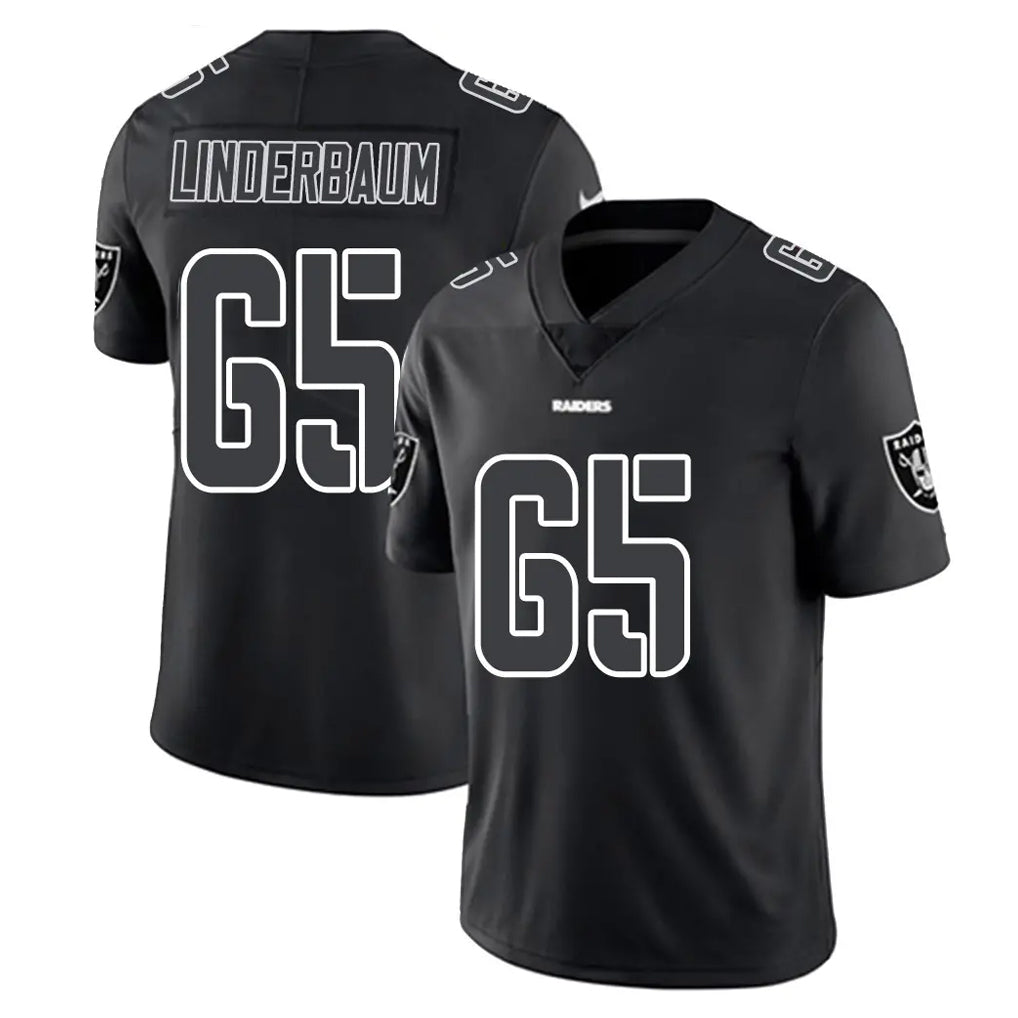 LV.Raiders #65 Tyler Linderbaum Player Black Limited Black Impact Home Game Odoa Stitched Jerseys