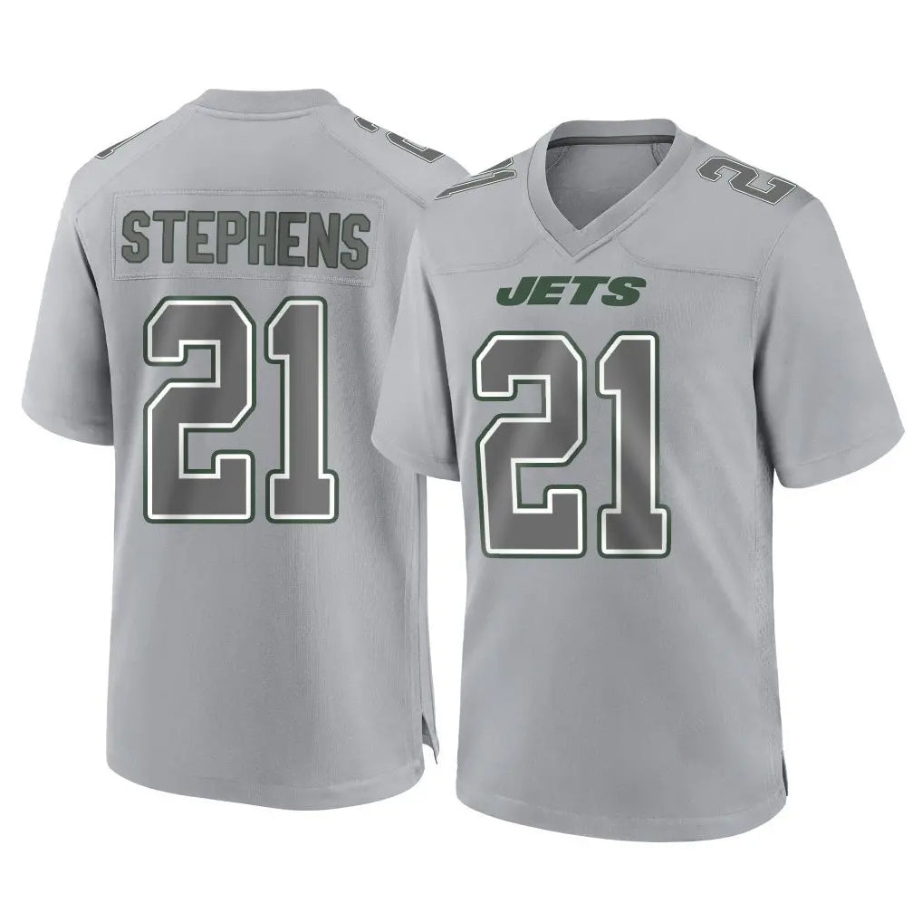 NY.Jets #21 Brandon Stephens Player Gray Limited Atmosphere Fashion Home Game Odoa Stitched Jerseys