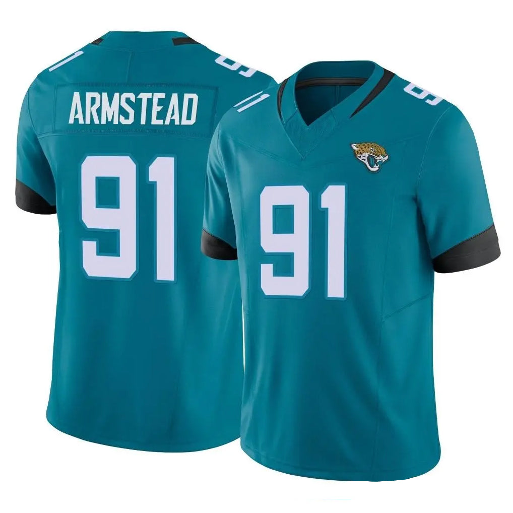 J.Jaguars #91 Arik Armstead Player Teal Vapor F.U.S.E. Limited Home Game Odoa Stitched Jerseys