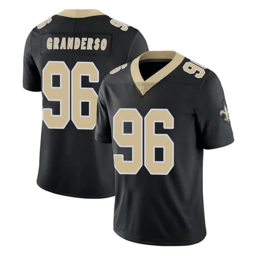 NO.Saints #96 Carl Granderson Player Black Limited Vapor Untouchable Home Game Odoa Stitched Jerseys