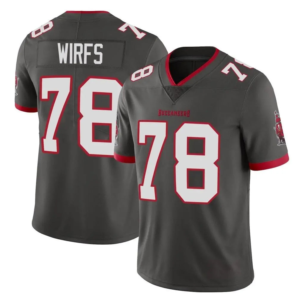 TB.Buccaneers #78 Tristan Wirfs Player Pewter Limited Alternate Vapor Home Game Odoa Stitched Jerseys