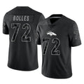 D.Broncos #72 Garett Bolles Player Black Reflective Limited Odoa Stitched Jerseys