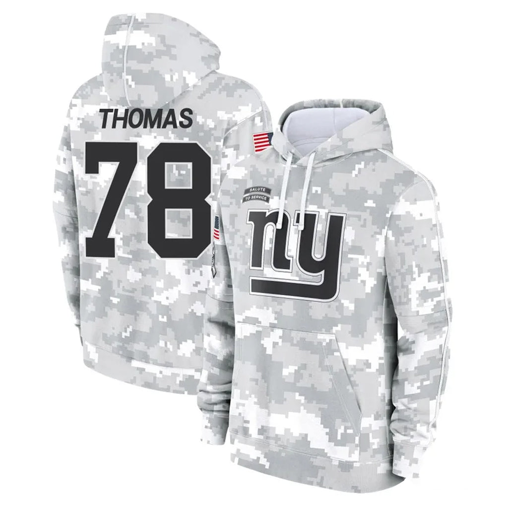 NY.Giants #78 Andrew Thomas Player Arctic Camo Salute to Service Pullover Hoodies Limited Game Odoa Stitched Jerseys