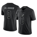 H.Texans #0 Azeez Al-Shaair Player Black Reflective Limited Game Odoa Stitched Jerseys