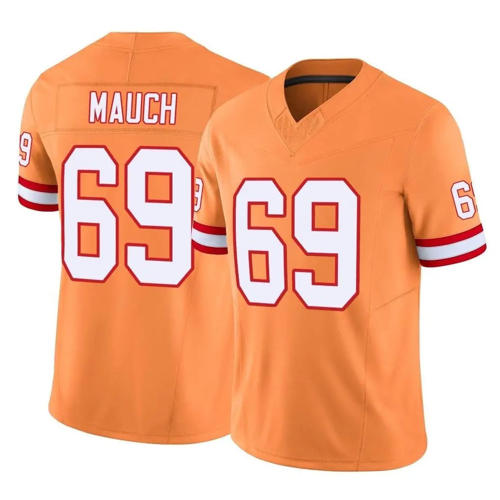 TB.Buccaneers #69 Cody Mauch Player Orange Limited Vapor F.U.S.E. Home Game Odoa Stitched Jerseys
