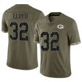 GB.Packers #32 MarShawn Lloyd Player Olive Salute To Service Limited Odoa Stitched Jerseys