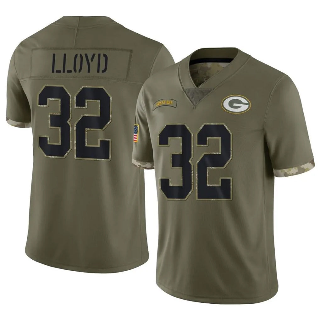 GB.Packers #32 MarShawn Lloyd Player Olive Salute To Service Limited Odoa Stitched Jerseys
