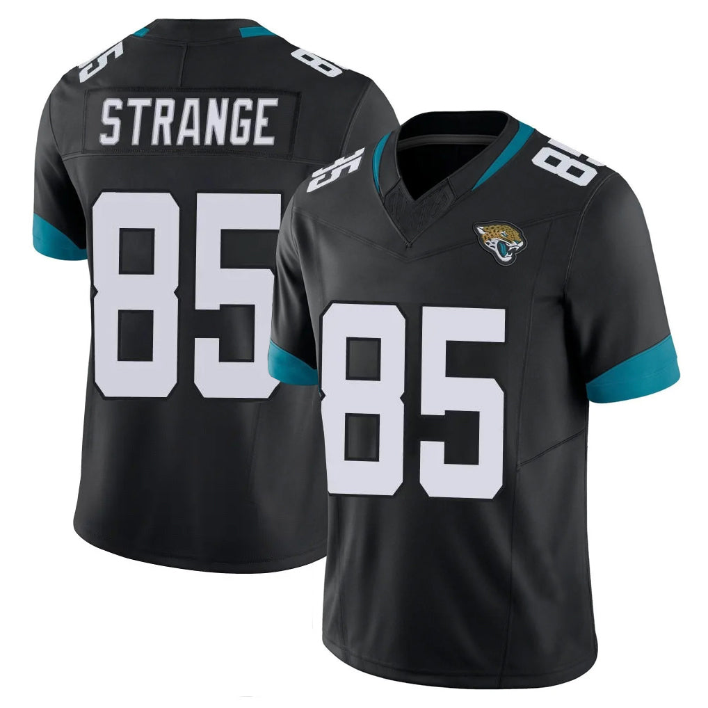 J.Jaguars #85 Brenton Strange Player Black Vapor F.U.S.E. Limited Home Game Odoa Stitched Jerseys