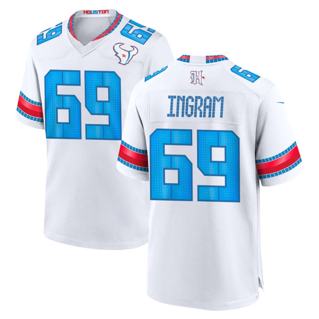 H.Texans #69 Edward Ingram Player Whtie 2026 Rivalries Vapor Home Game Odoa Stitched jerseys