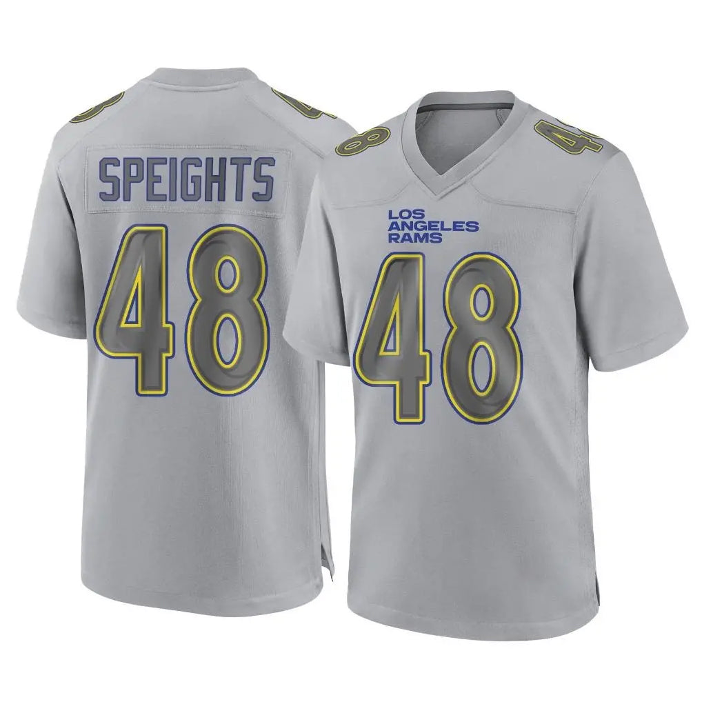 LA.Rams #48 Omar Speights Player Gray Atmosphere Fashion Home Game Odoa Stitched Jerseys