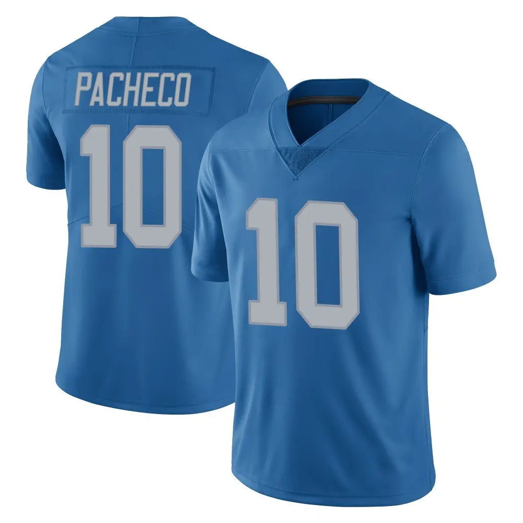 D.Lions #10 Isiah Pacheco Player Blue Limited Throwback Vapor Untouchable Odoa Stitched Jerseys
