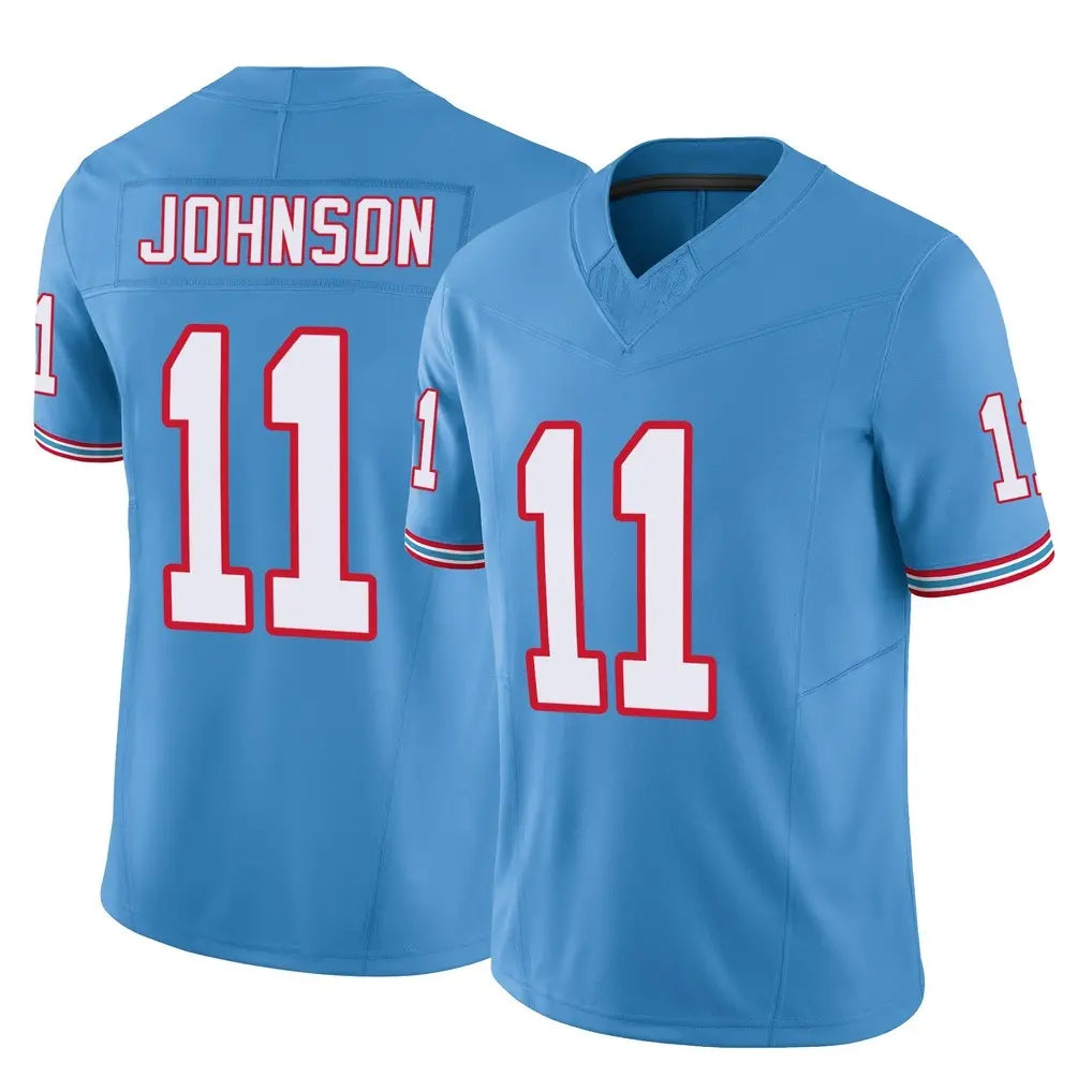 T.Titans #11 Jermaine Johnson II Player Light Blue Limited Vapor F.U.S.E. Home Game Odoa Stitched Jerseys