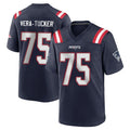 NE.Patriots #75 Alijah Vera-Tucker Player Navy Home Game Odoa Stitched Jerseys