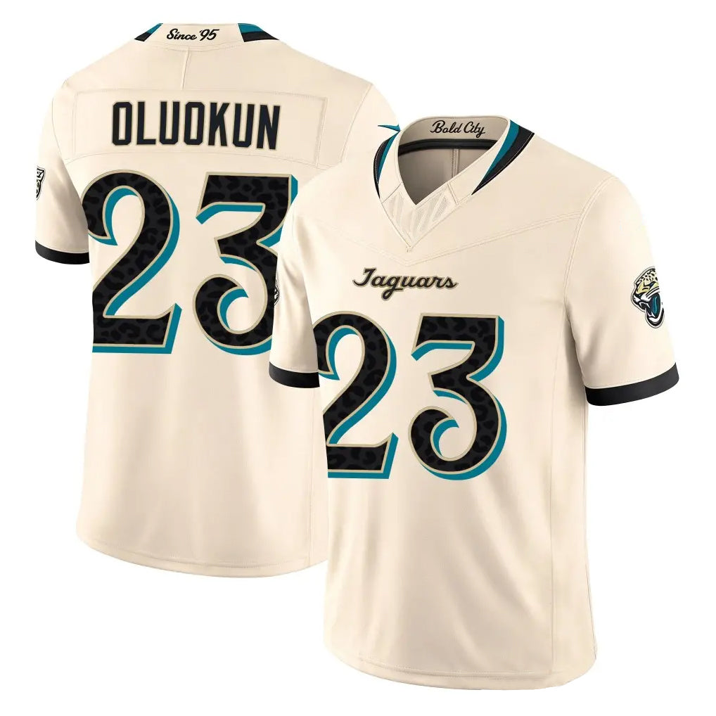 J.Jaguars #23 Foyesade Oluokun Player Natural Limited 2026 Rivalries Collection Game Odoa Stitched Jerseys