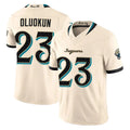 J.Jaguars #23 Foyesade Oluokun Player Natural Limited 2026 Rivalries Collection Game Odoa Stitched Jerseys