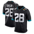 J.Jaguars #28 Fred Taylor Player Black Home Game Odoa Stitched Jerseys