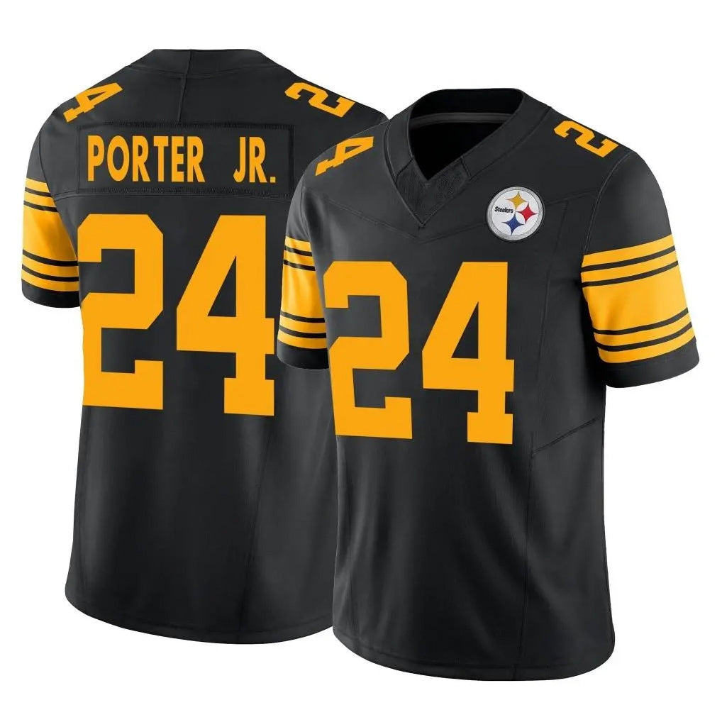 P.Steelers #24 Joey Porter Jr. Player Black Limited 2nd Alternate Vapor F.U.S.E. Home Game Odoa Stitched Jerseys