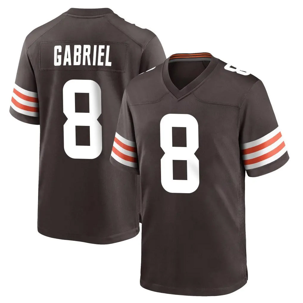 C.Browns #8 Dillon Gabriel Player Brown Home Game Odoa Stitched Jerseys