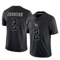 A.Cardinals #2 Will Johnson Player Black RFLCTV Limited Home Game Qdoa Stitched Jerseys
